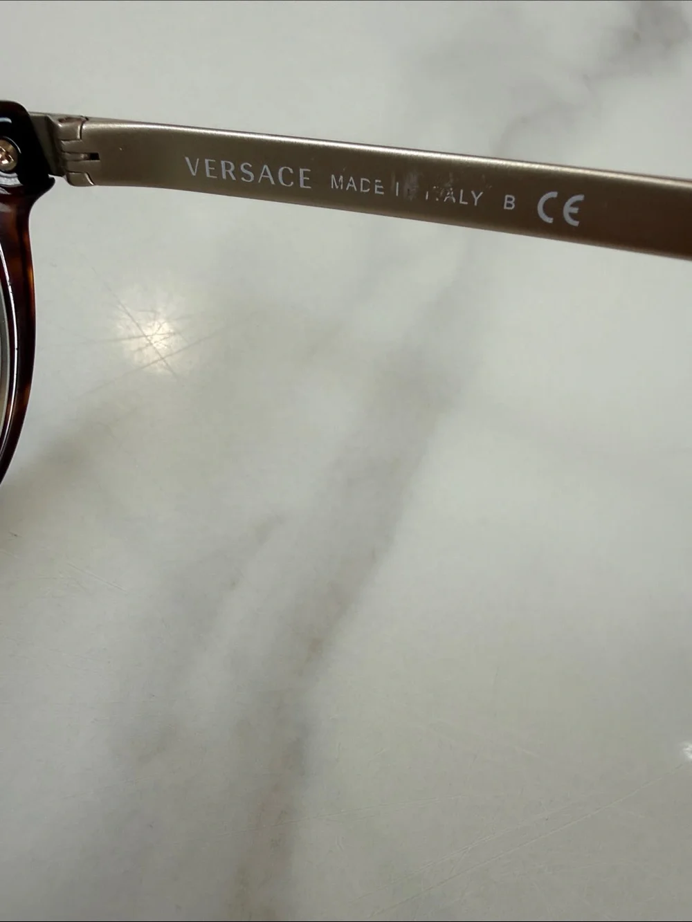 Versace Tortoiseshell and Gold Cat-Eye Women's Glasses